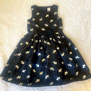 Gymboree Dress - Black and Silver Dog Print